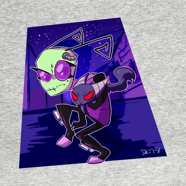 INVADER ZIM - Tak and MiMi by Felidaeng